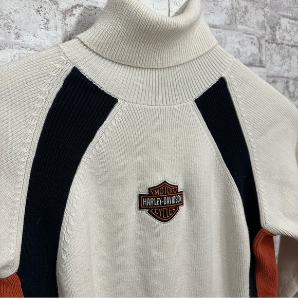 HARLEY DAVIDSON Women’s 100% cotton cozy chic warm turtleneck logo sweater - Picture 6 of 7